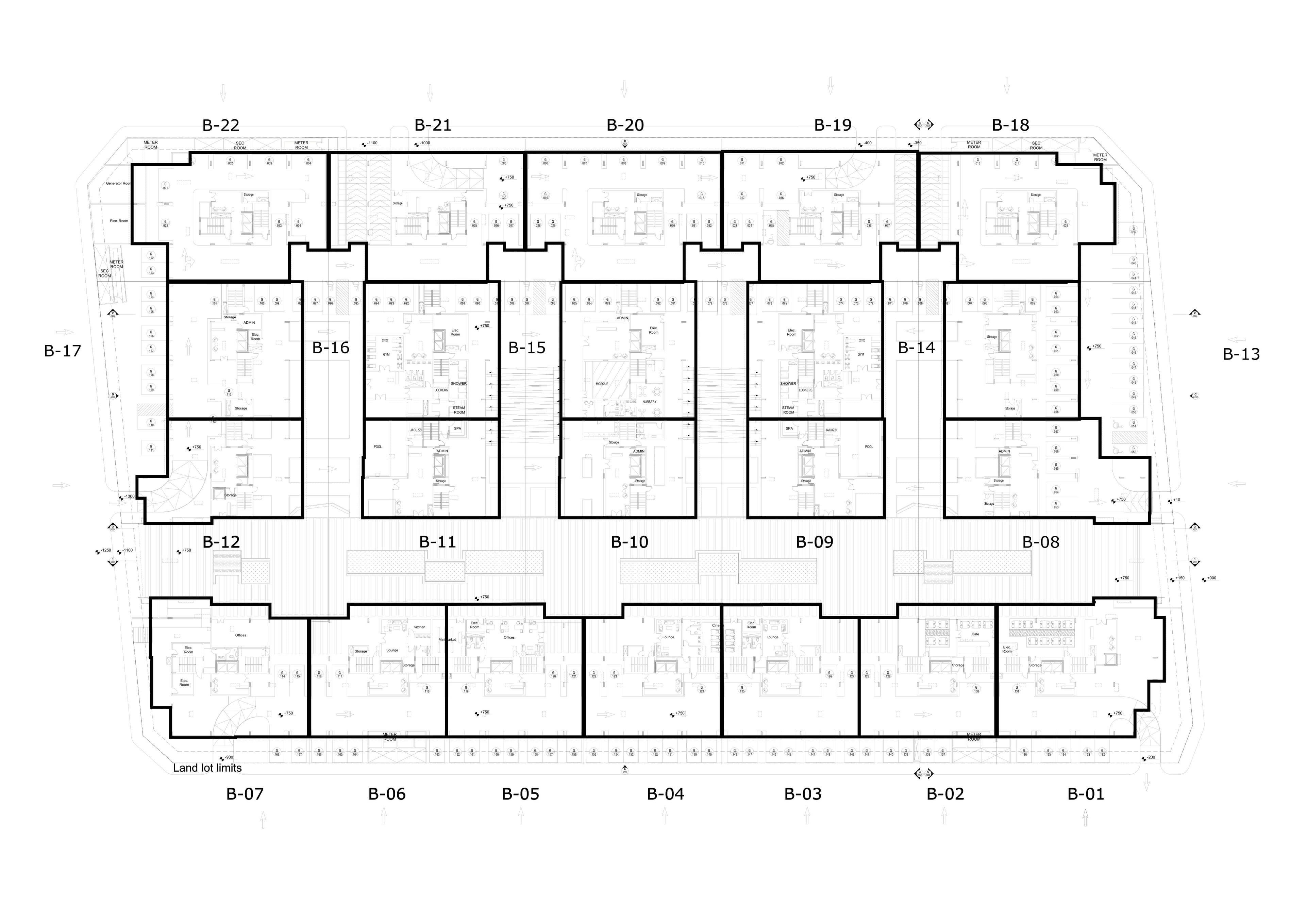 Parking and shared spaces · Ground Floor