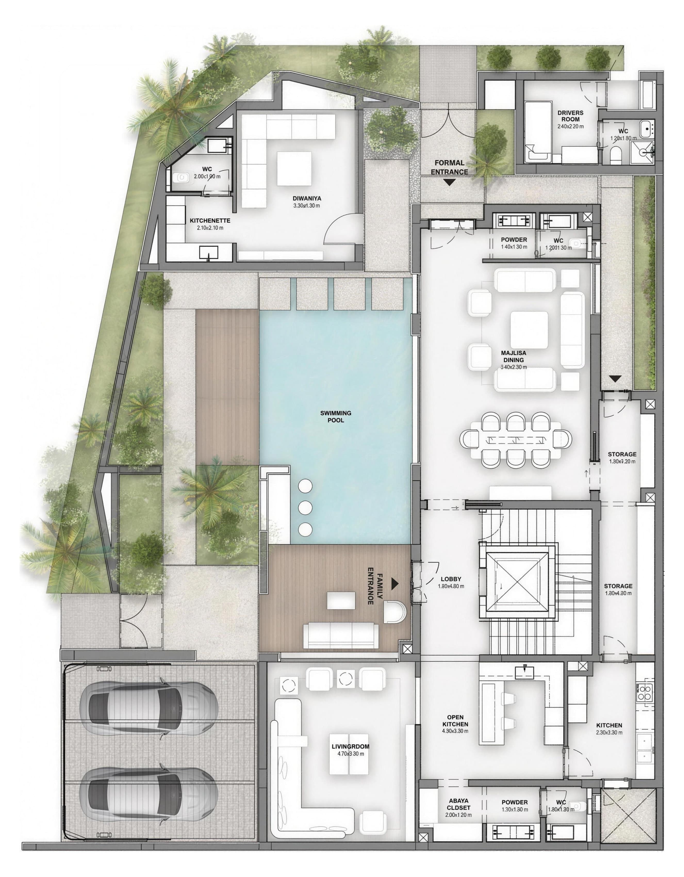 Type C villa, ground floor