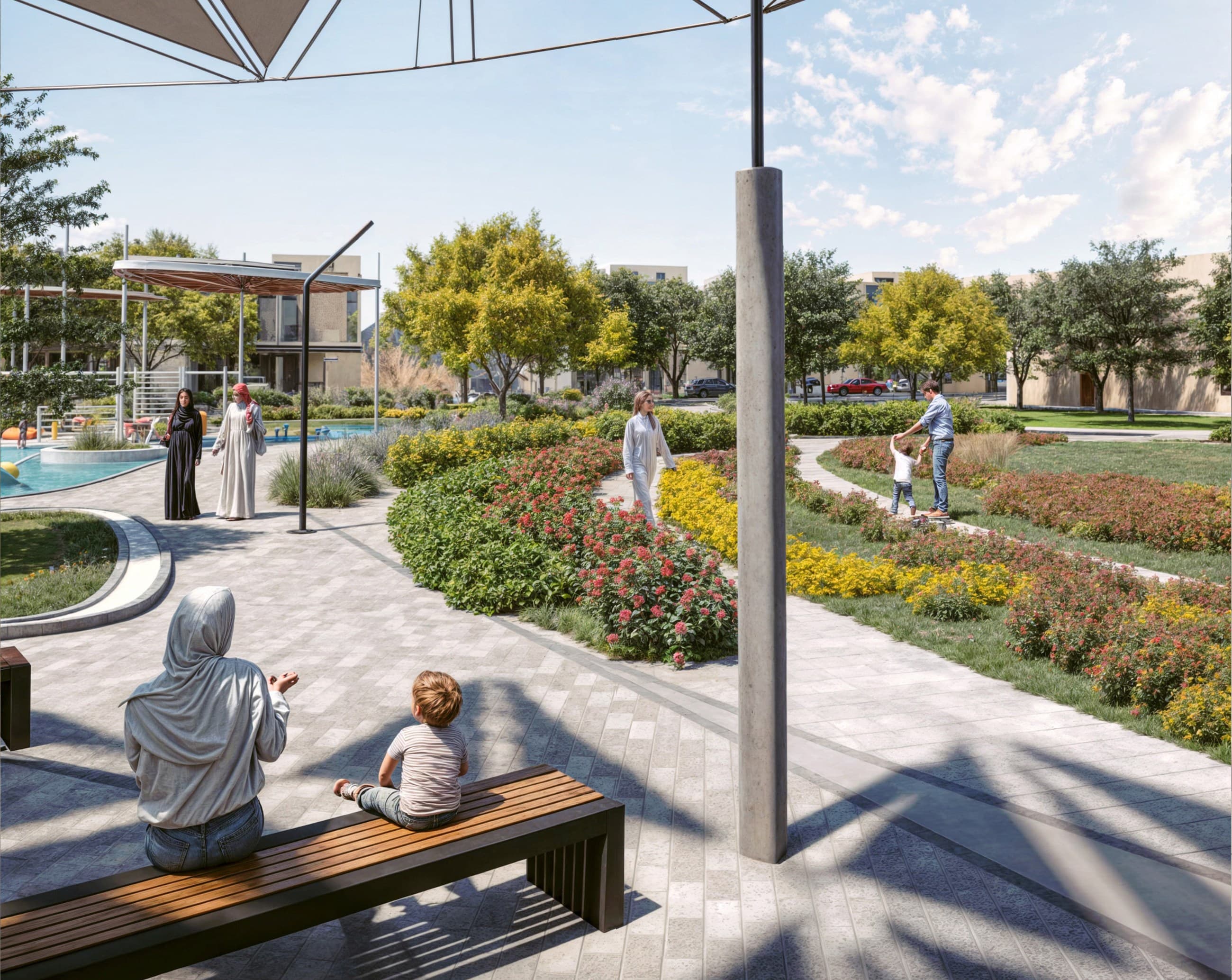 Rejan Hills shaded gardens · developer visualisation