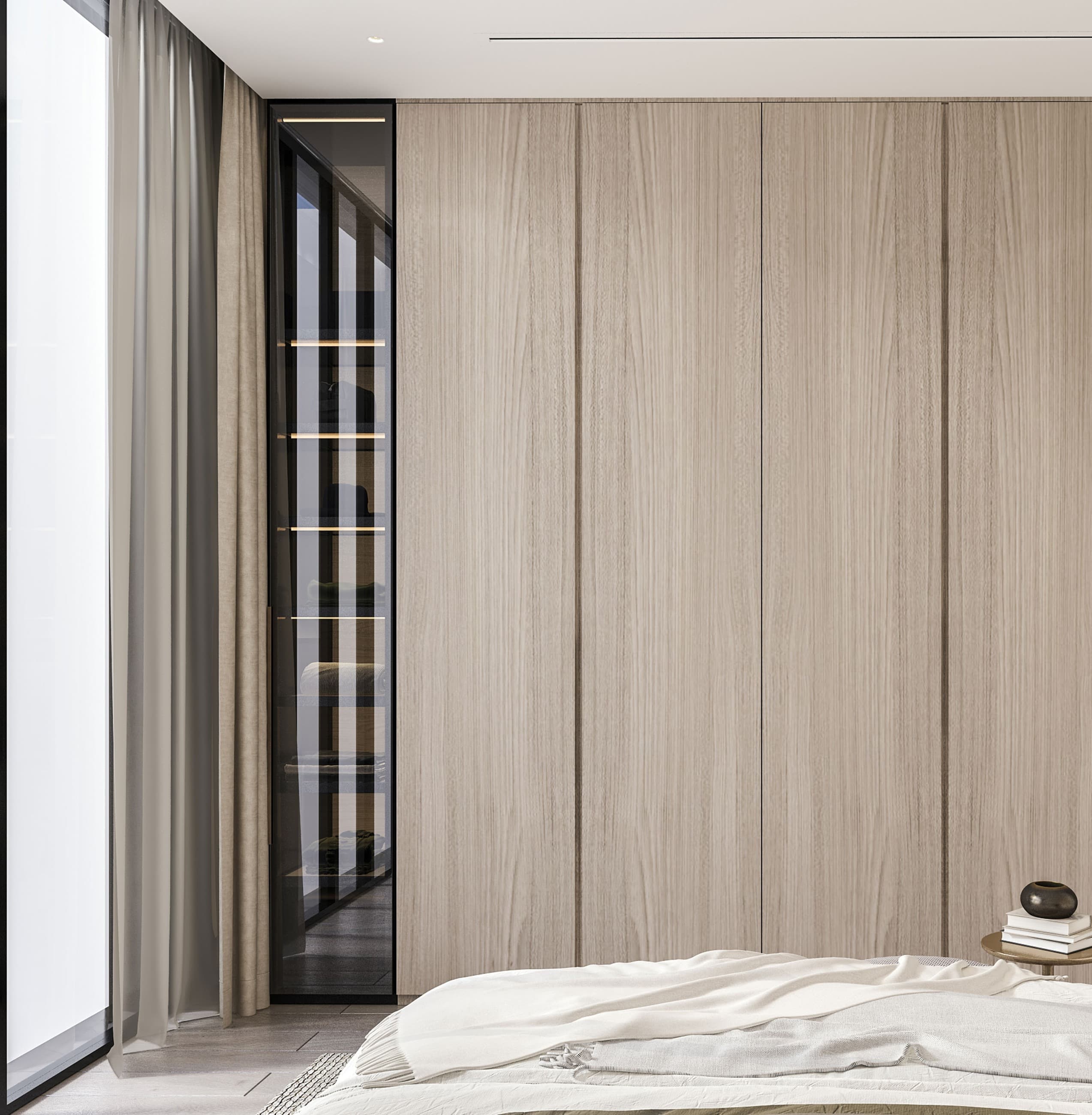 B · Bedroom and dressing area · developer visualisation