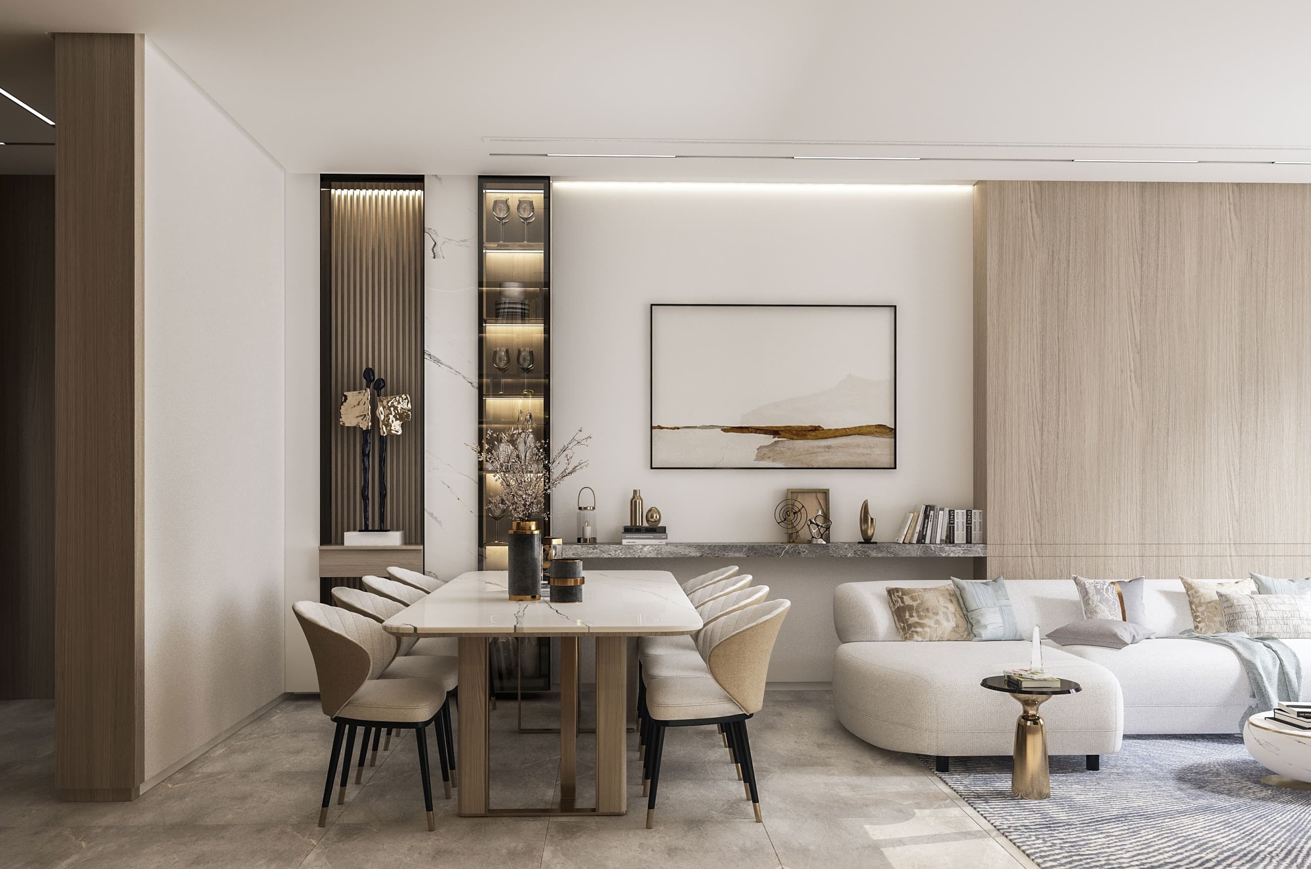 B · Living and dining room · developer visualisation
