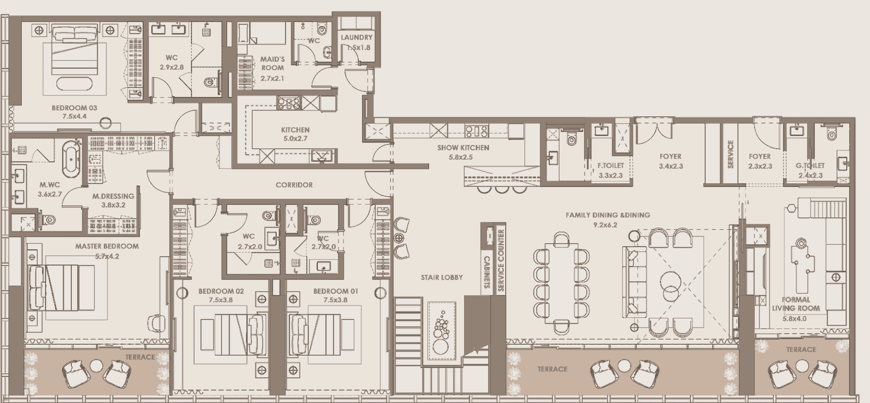Sky Villa · Lower level