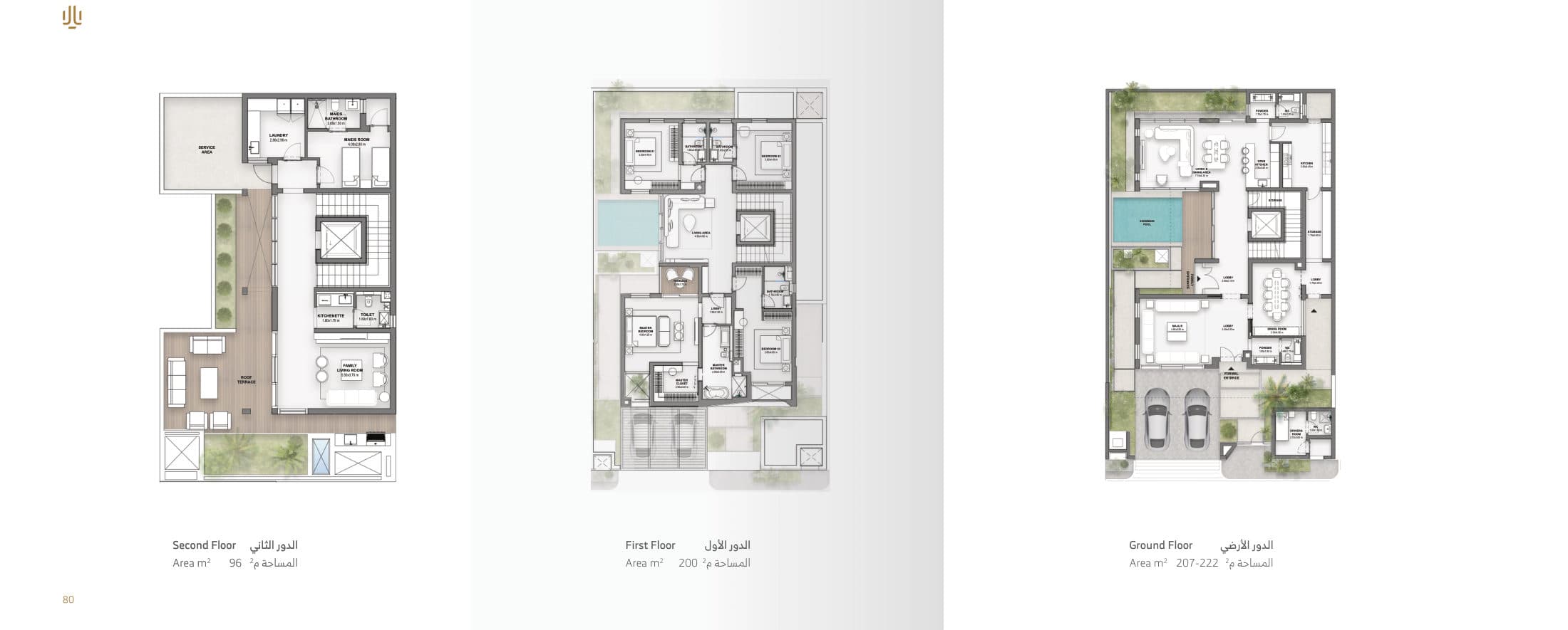 Type B2 floor plans