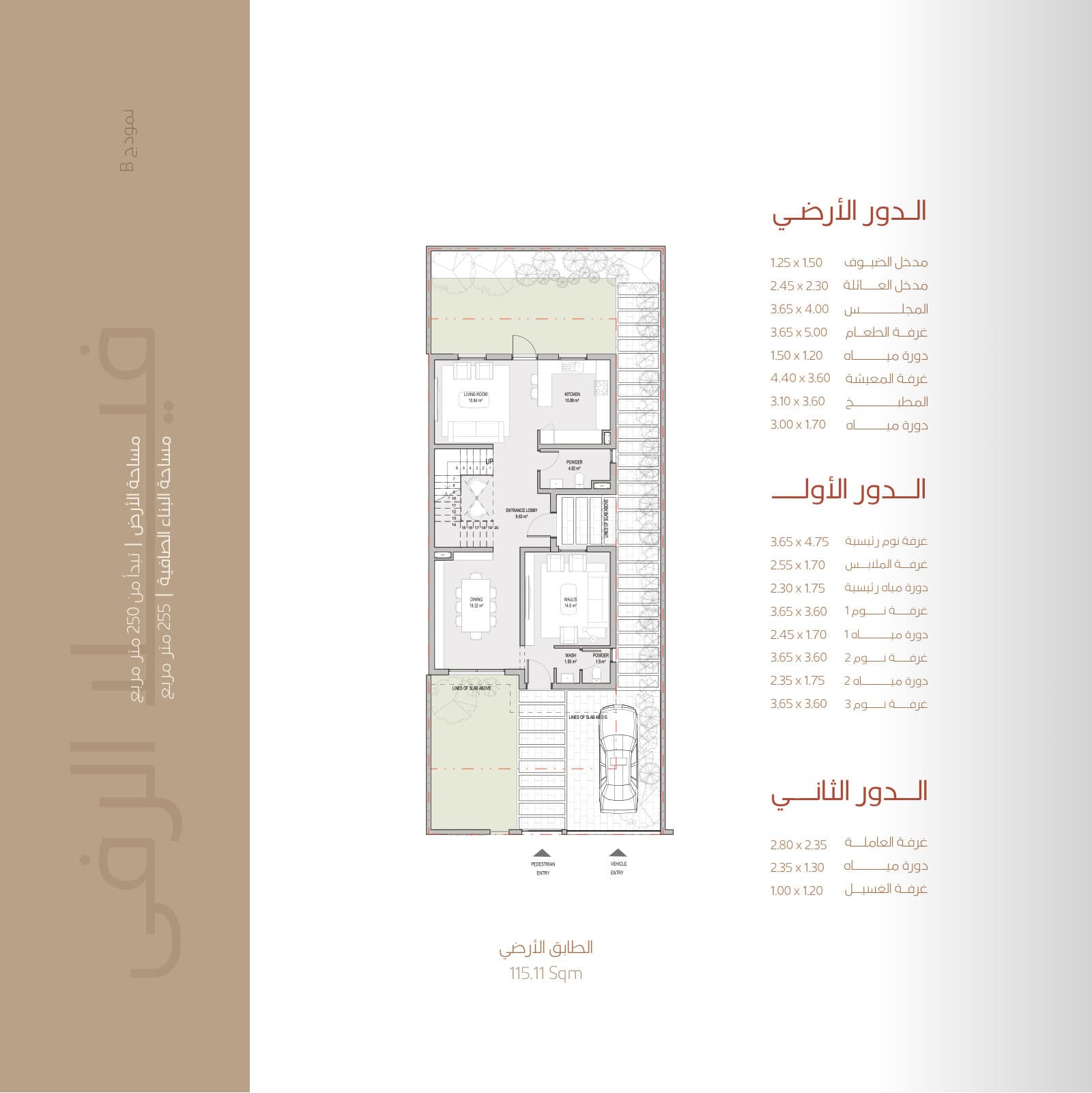 Type B ground floor plan